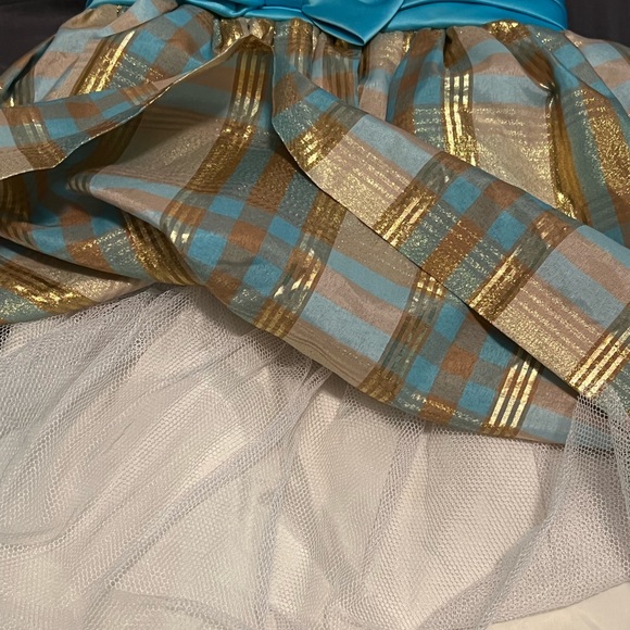 Bonnie Jean Size 6 dress Gold and Teal - Picture 5 of 5